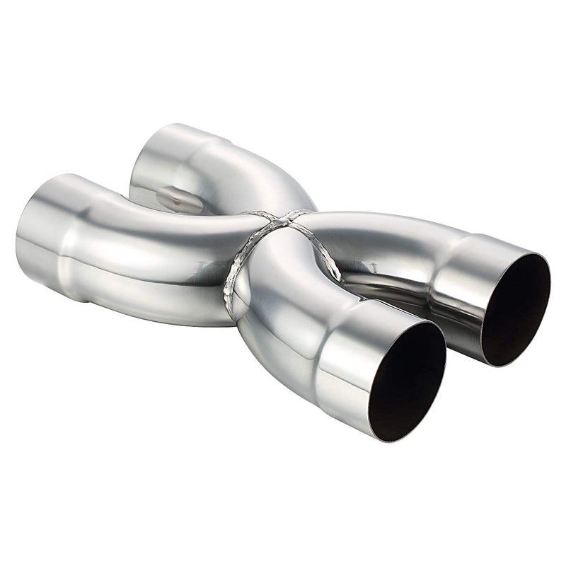 LCGP Universal 3" In/Out Crossover X Pipe 12" Length Stainless Steel Exhaust Pipe - Image 5